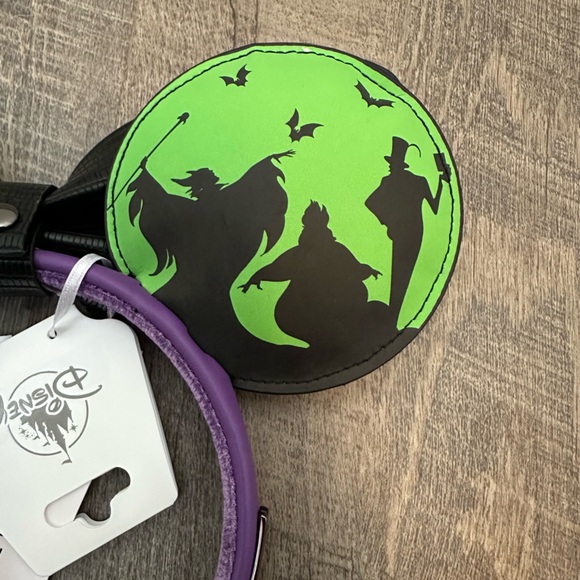 NWT Disney Parks Loungefly Oogie Boogie Bash 2024 Glow in the Dark Mickey Ears - Picture 7 of 10